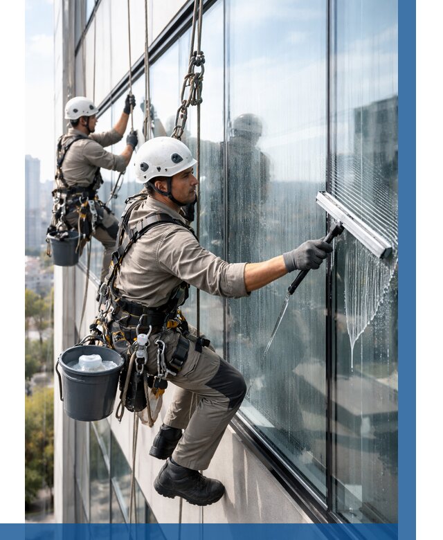 Мойка окон альпинистами в Курганинске от 4680 р. | ВЫСОТНИК-Кгн