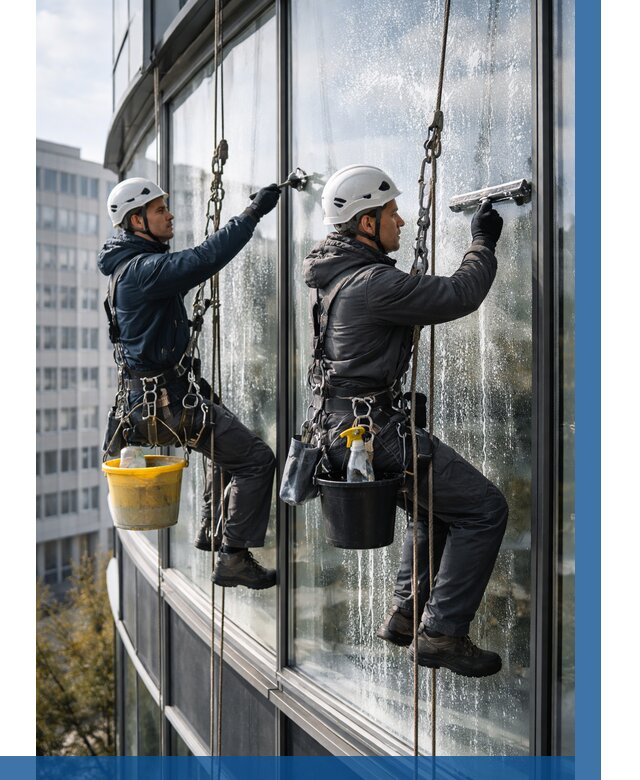 Мойка панорамных окон в Курганинске от 364 р. заказать у ВЫСОТНИК-Кгн