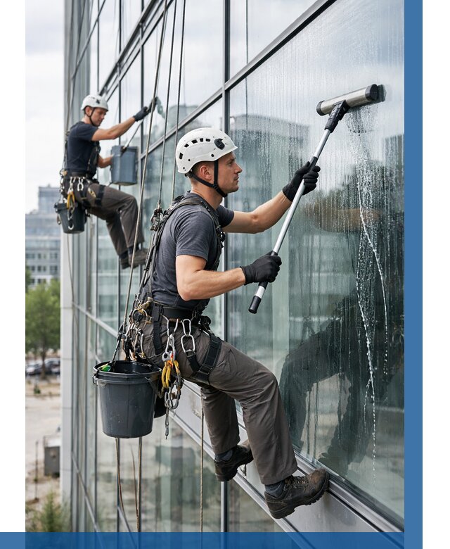 Мойка витражей альпинистами в Курганинске от 728 р. под ключ|ВЫСОТНИК-Кгн