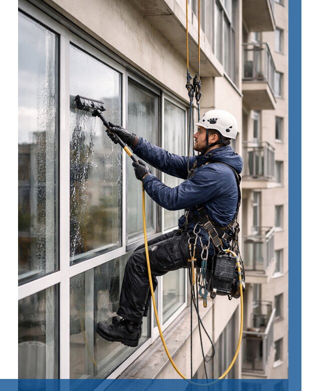 Мойка балконного остекления в Курганинске от 3640 р. | ВЫСОТНИК-Кгн