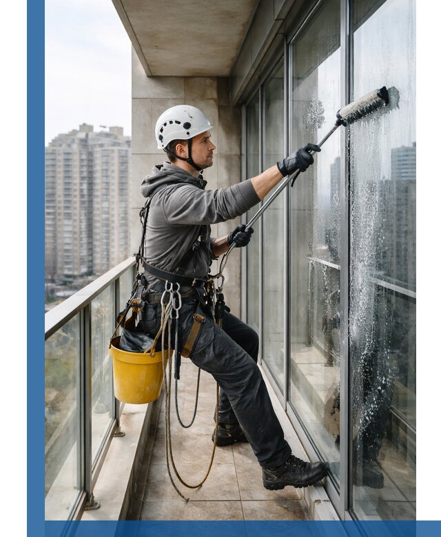 Профессиональная мойка балконного остекления в Курганинске