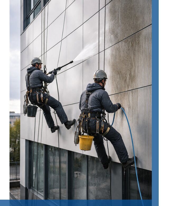 Мойка фасада из композита в Курганинске по цене от 312 р. | ВЫСОТНИК-Кгн