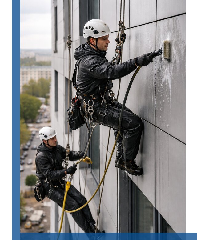 Профессиональная мойка фасада из композита в Курганинске
