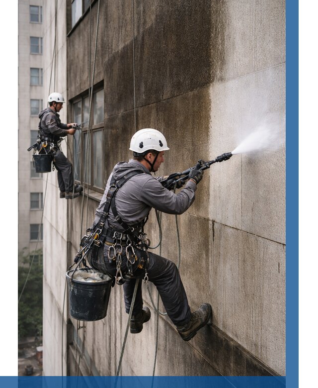 Очистка фасада от копоти в Курганинске от 260 р. | ВЫСОТНИК-Кгн