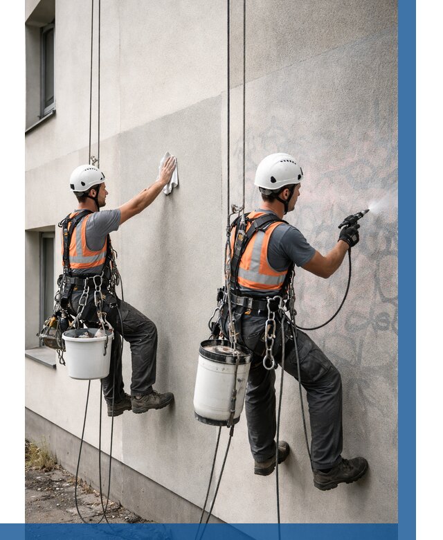 Антиграффити покрытие фасада в Курганинске от 624 р. | ВЫСОТНИК-Кгн