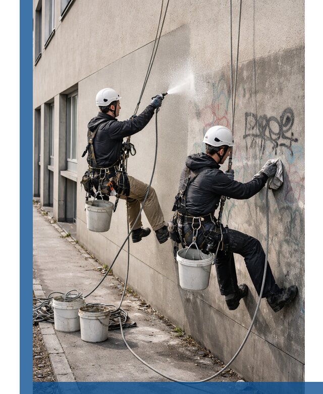 Антиграффити покрытие фасада с защитой от надписей в Курганинске