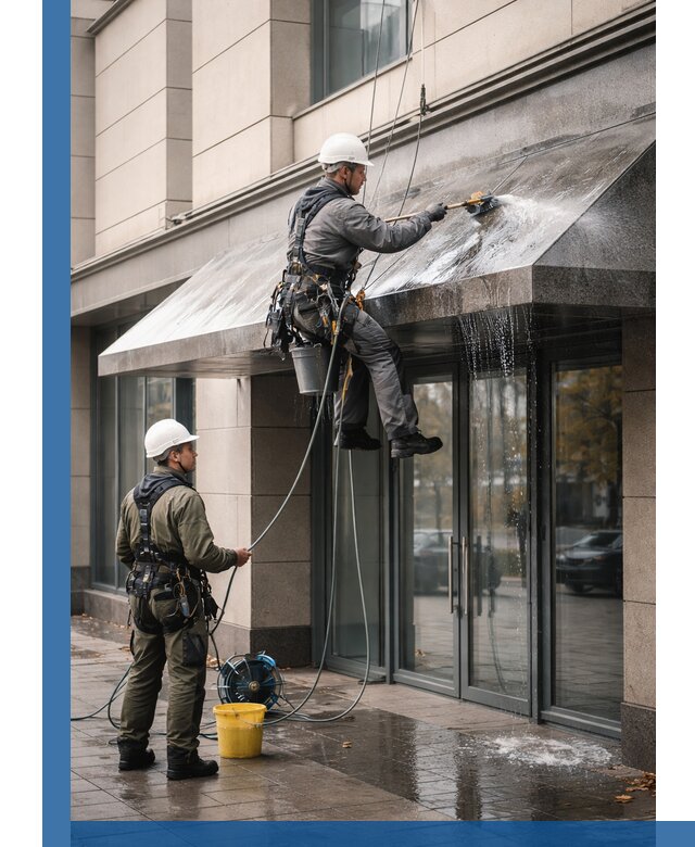 Профессиональная мойка козырьков и навесов в Курганинске