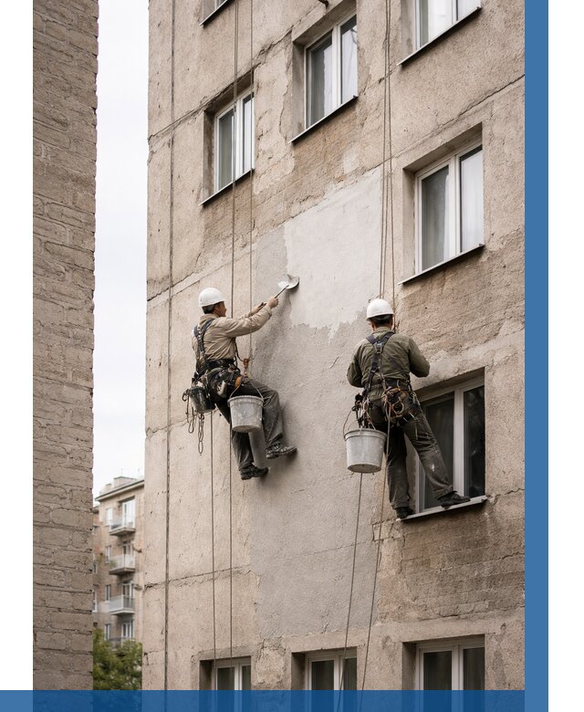 Косметический ремонт фасада в Курганинске от 1144 р. | ВЫСОТНИК-Кгн