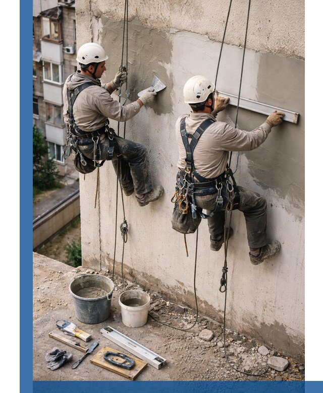 Комплексный ремонт штукатурного фасада с гарантией в Курганинске