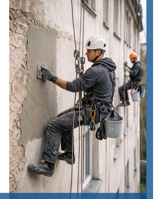 Восстановление штукатурки фасада в Курганинске от 1248 р. | ВЫСОТНИК-Кгн