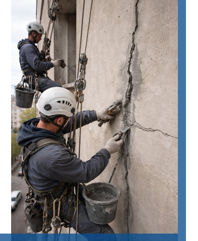 Заделка трещин на фасаде в Курганинске от 936 р. | ВЫСОТНИК-Кгн