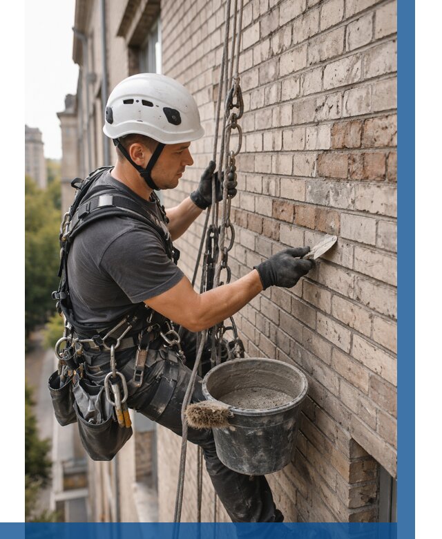 Ремонт кирпичной кладки фасада в Курганинске от 1872 р. | ВЫСОТНИК-Кгн