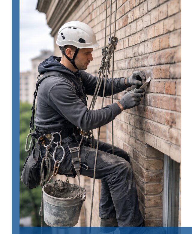 Качественный ремонт кирпичной кладки фасада в Курганинске с гарантией