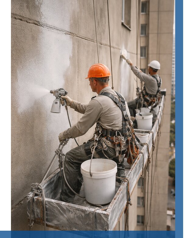 Грунтовка фасада на высоте в Курганинске от 125 р. | ВЫСОТНИК-Кгн