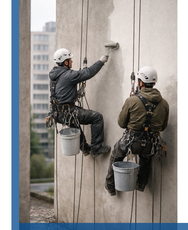 Покраска фасадов высотными альпинистами в Курганинске с гарантией