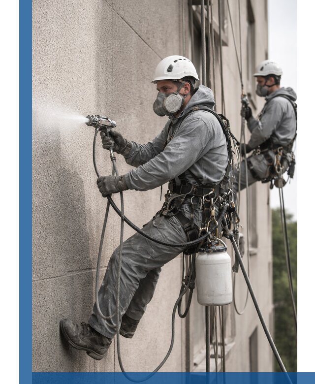 Безвоздушная покраска фасадов зданий в Курганинске профессионально