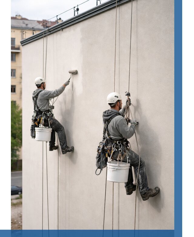 Покраска оштукатуренного фасада в Курганинске от 333 р. | ВЫСОТНИК-Кгн