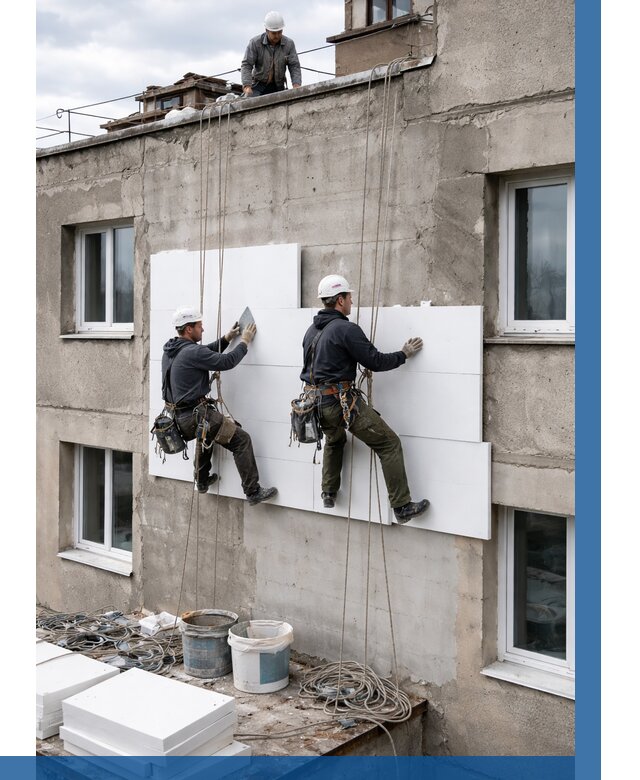 Утепление фасада пенополистиролом в Курганинске от 1872 р. | ВЫСОТНИК-Кгн