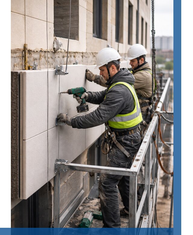 Монтаж фасадных термопанелей в Курганинске от 1560 р. | ВЫСОТНИК-Кгн