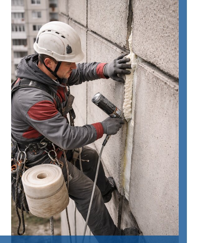 Утепление межпанельных швов в Курганинске от 728 р. | ВЫСОТНИК-Кгн