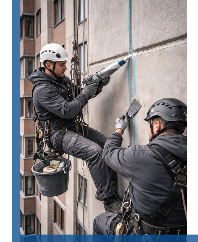 Вторичная герметизация швов фасада и кровли в Курганинске