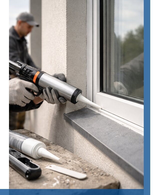 Герметизация монтажных швов окон в Курганинске от 676 р. | ВЫСОТНИК-Кгн