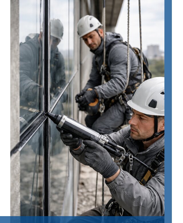 Герметизация витражных швов в Курганинске от 676 р. | ВЫСОТНИК-Кгн