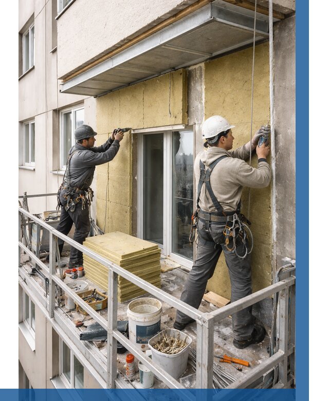 Утепление балкона снаружи в Курганинске от 1664 р. под ключ ВЫСОТНИК-Кгн