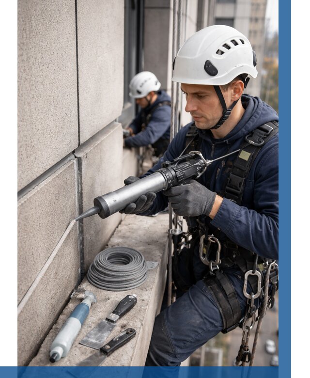 Герметизация деформационных швов фасада в Курганинске от 728 | ВЫСОТНИК-Кгн