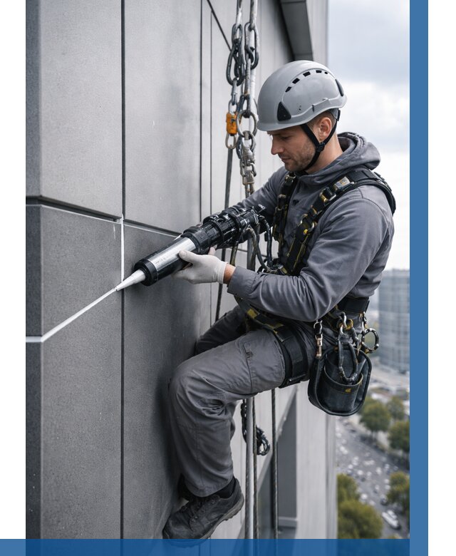 Герметизация стыков фасадных панелей в Курганинске от 6761 р.| ВЫСОТНИК-Кгн