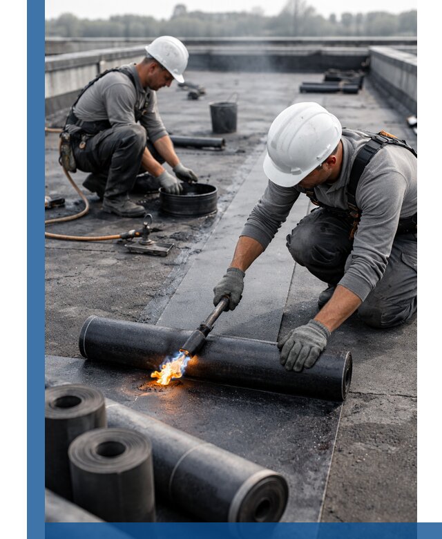 Ремонт рулонной кровли в Курганинске герметизация и восстановление