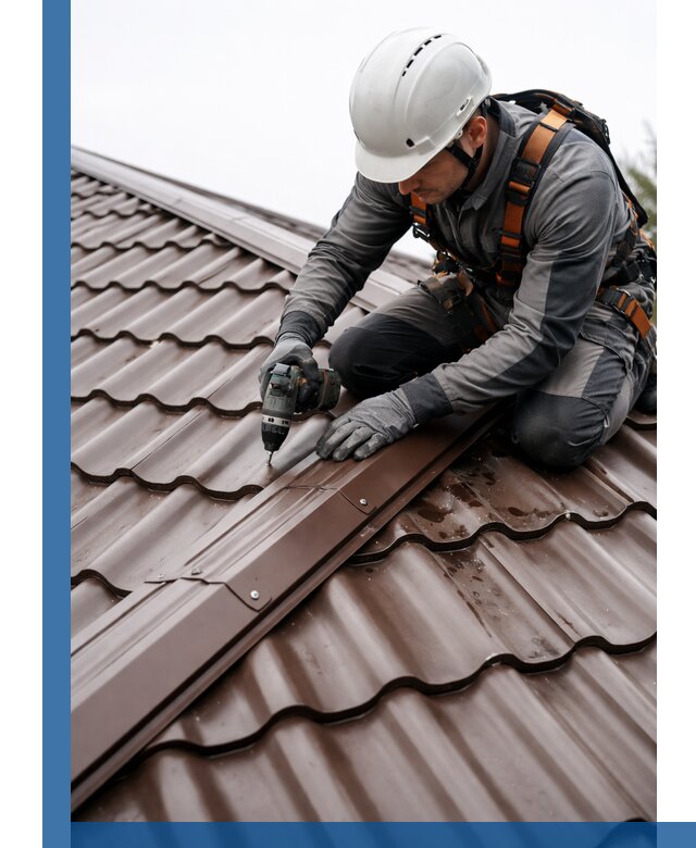 Ремонт металлочерепицы на крыше в Курганинске профессионально