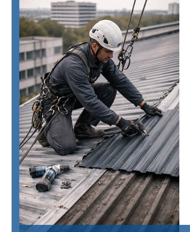 Ремонт профнастила на кровле в Курганинске, работы под ключ