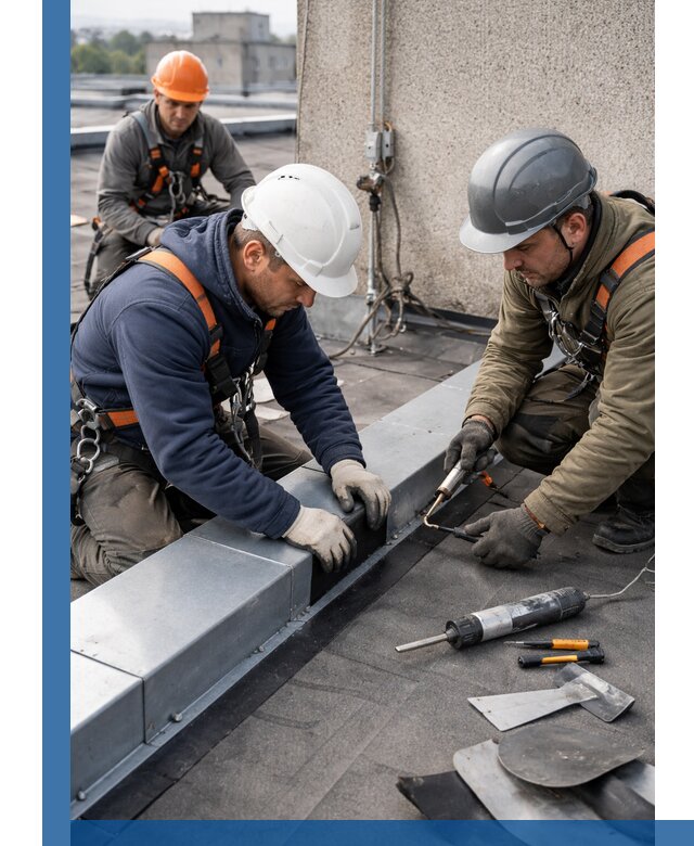 Ремонт кровельных примыканий в Курганинске профессионально