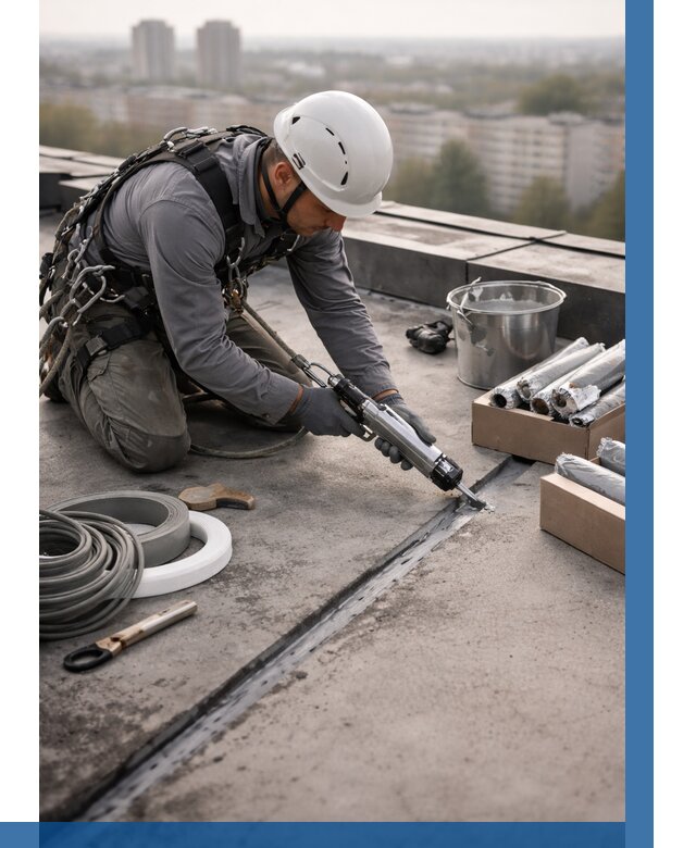 Герметизация швов кровли в Курганинске от 468 р./м2 | ВЫСОТНИК-Кгн