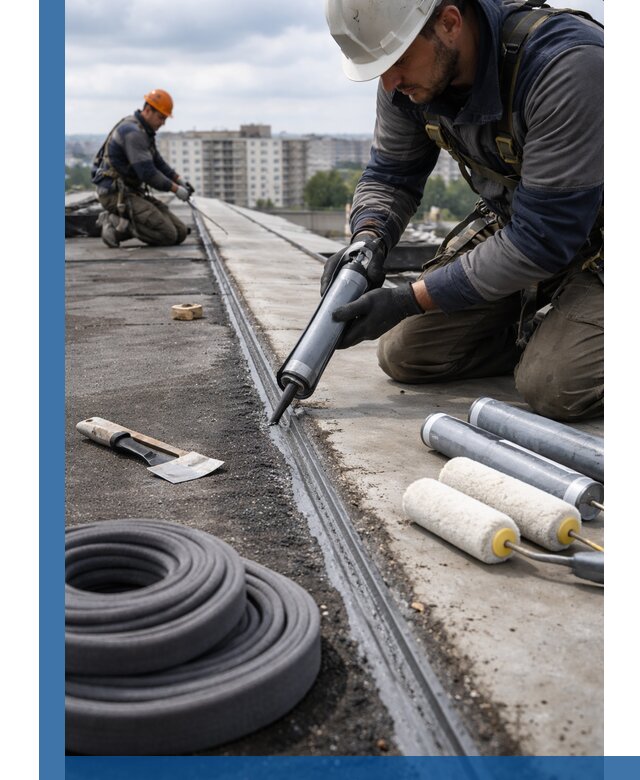 Герметизация швов кровли в Курганинске с гарантией герметичности