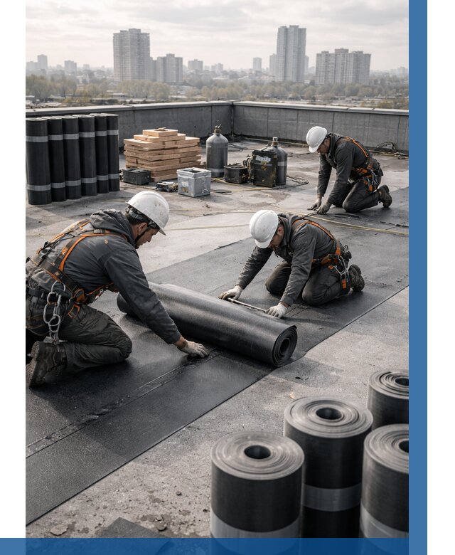 Монтаж мягкой кровли под ключ в Курганинске от 468 р. | ВЫСОТНИК-Кгн