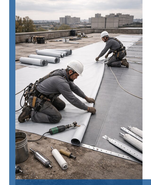 Монтаж мембранной кровли в Курганинске для промышленных зданий