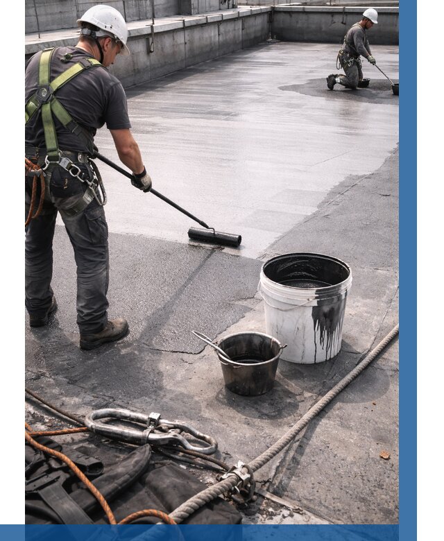 Гидроизоляция кровли жидкой резиной в Курганинске от 520 р. | ВЫСОТНИК-Кгн