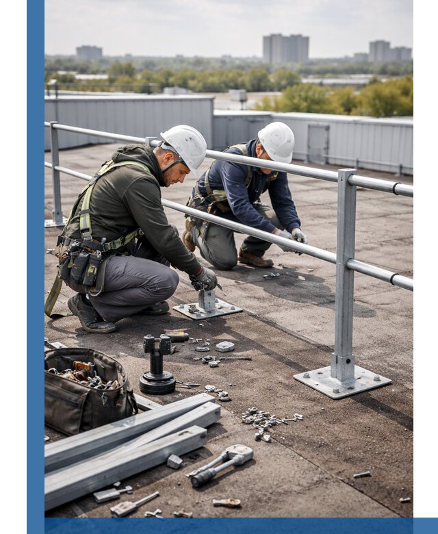 Монтаж кровельного ограждения в Курганинске под ключ с гарантией