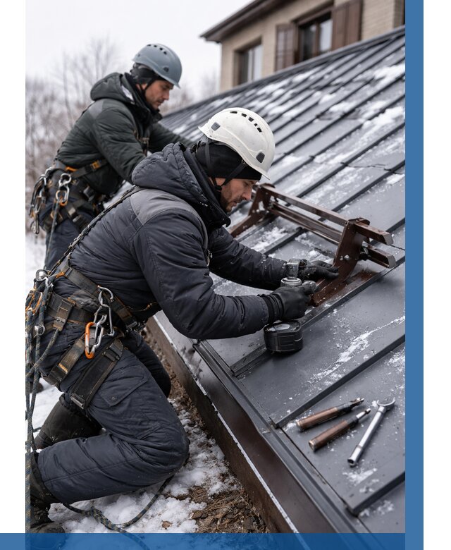 Монтаж снегозадержателей в Курганинске от 468 р. | ВЫСОТНИК-Кгн