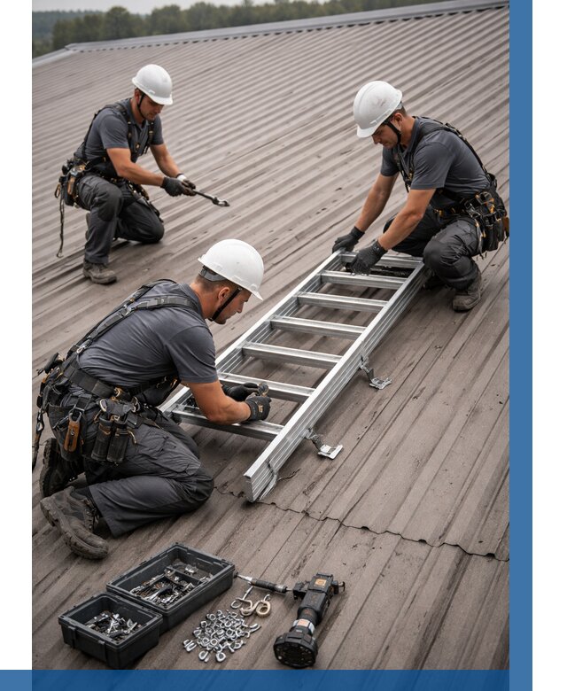 Монтаж кровельной лестницы в Курганинске от 4680 р. | ВЫСОТНИК-Кгн