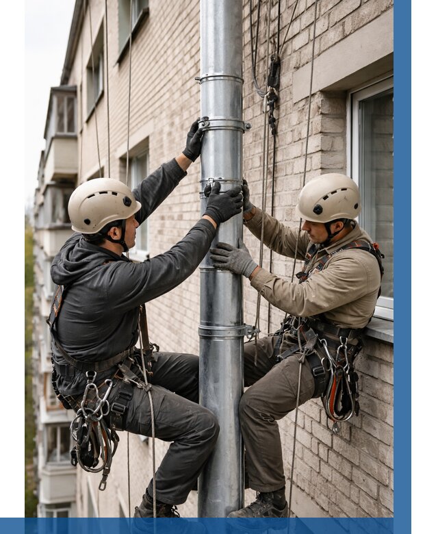 Замена водосточных труб в Курганинске от 6761 р. | ВЫСОТНИК-Кгн