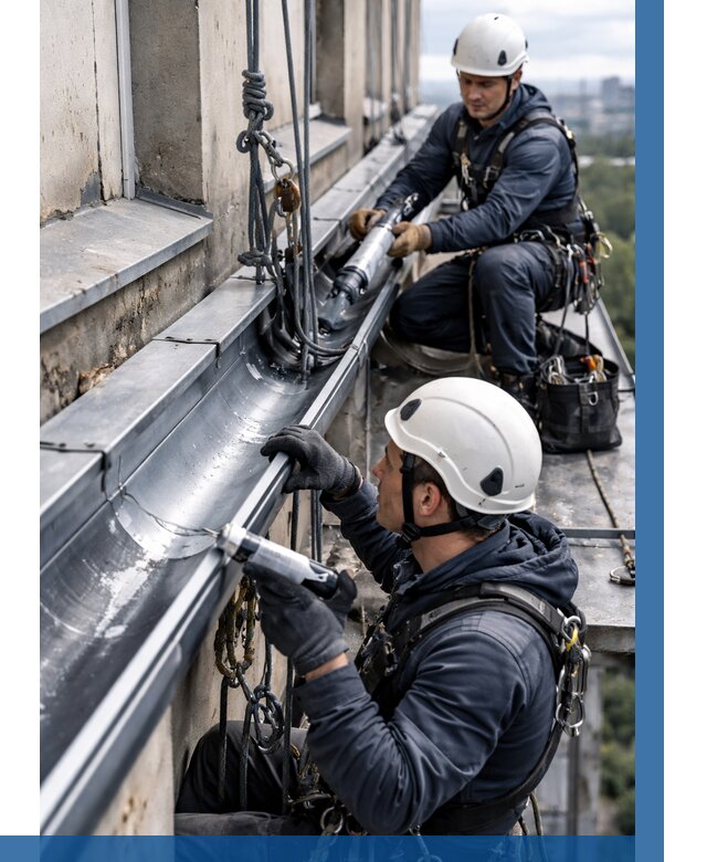 Ремонт водосточных желобов в Курганинске от 6761 р. | ВЫСОТНИК-Кгн