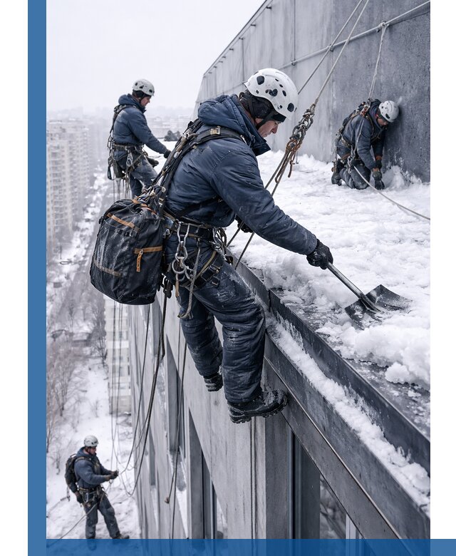 Абонентское обслуживание кровли зимой в Курганинске регулярный уход