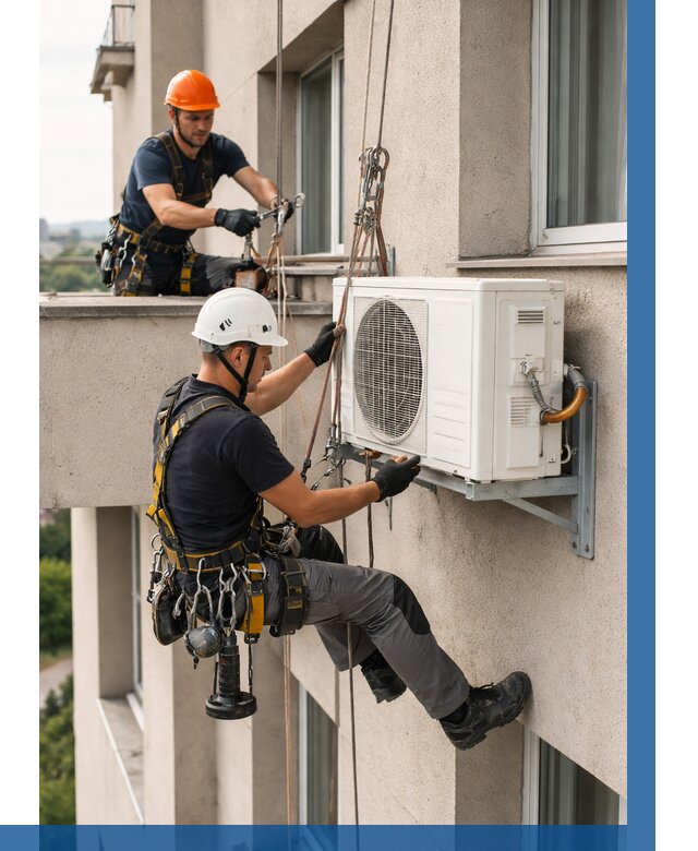 Монтаж внешнего блока кондиционера в Курганинске от 6761 р. | ВЫСОТНИК-Кгн