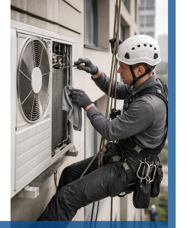 Обслуживание внешнего блока кондиционера в Курганинске от 2808 р.ВЫСОТНИК-Кгн