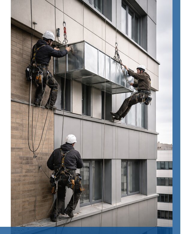 Монтаж воздуховодов на фасаде в Курганинске от 1560 р. | ВЫСОТНИК-Кгн