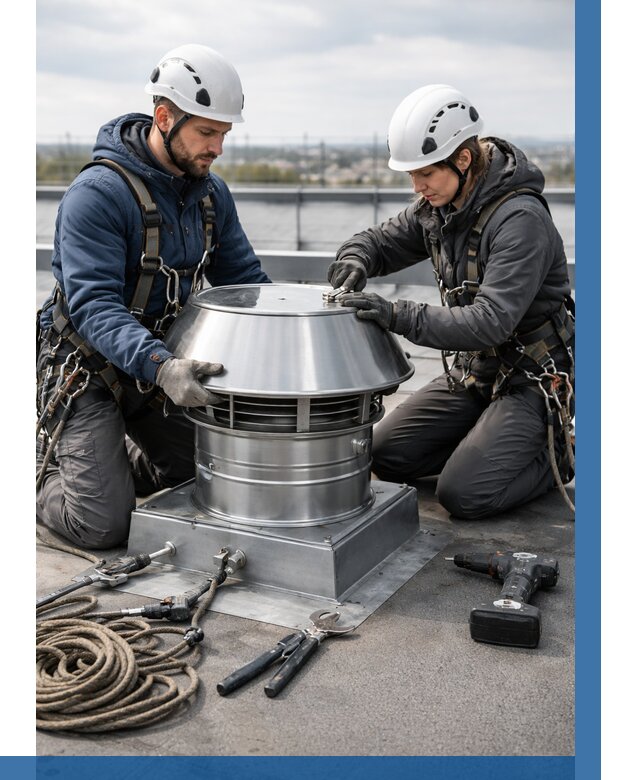 Установка дефлекторов на кровле в Курганинске от 4680 р. | ВЫСОТНИК-Кгн