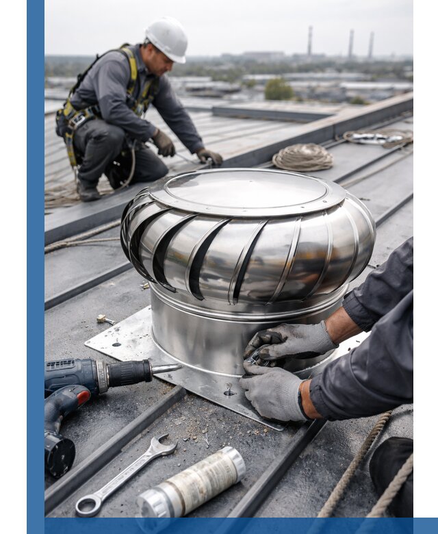 Установка дефлекторов на кровле в Курганинске профессионально